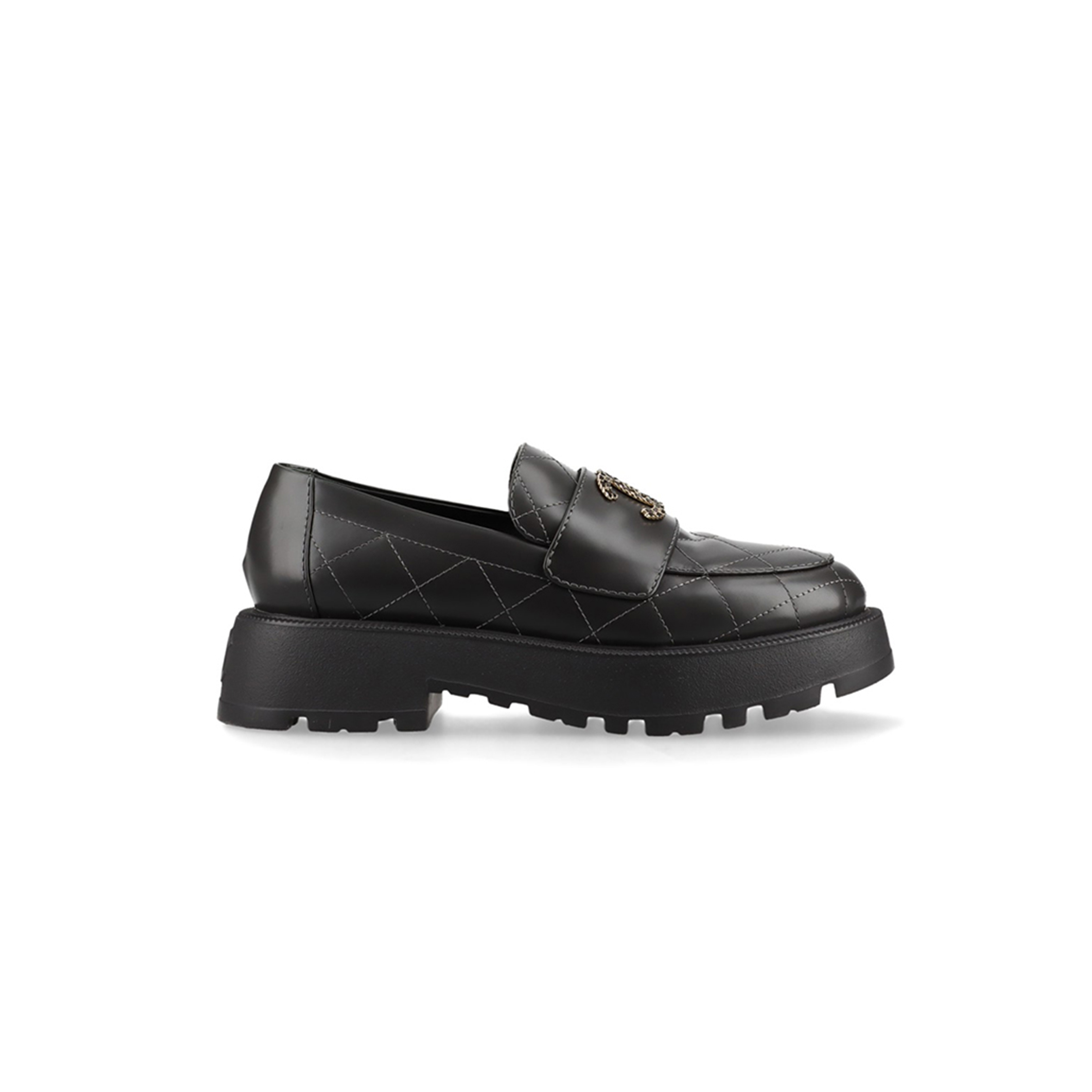 CHANEL COCO MARK MATELASSE 24B LEATHER LOAFER G45921